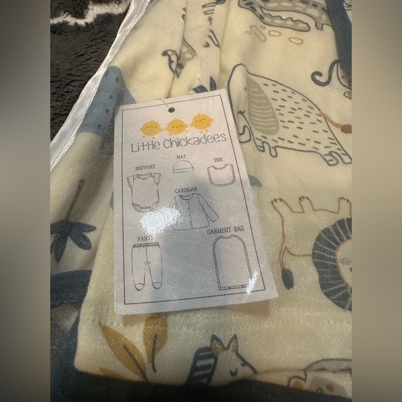 Little Chickadees 6Pc set NWT Zoo Animals bodysuit set 3-6 months - Picture 3 of 3